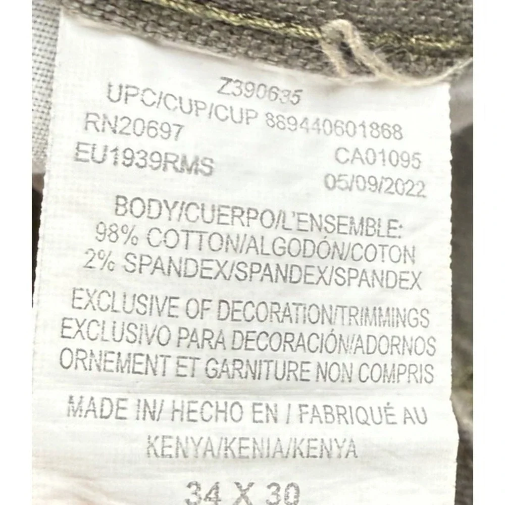Dickies Carpenter Pants Mens 34x30 Gray Olive Stretch Duck Canvas Work Utility